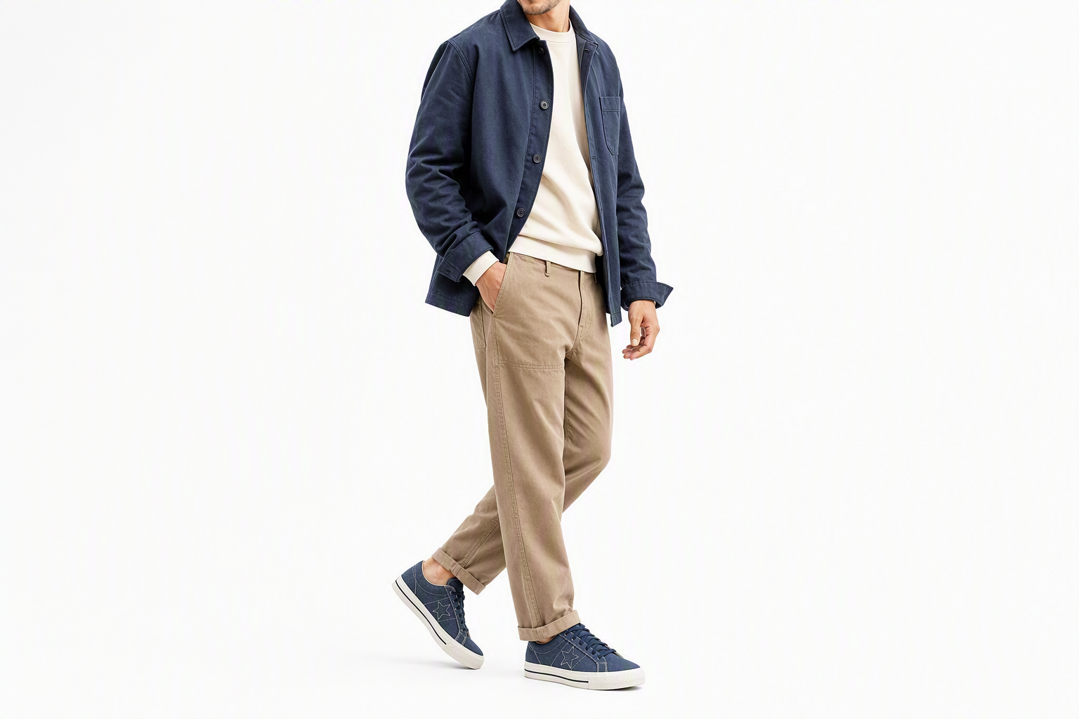 Order Converse One Star Pro 低筒 '丹寧 - 午夜海軍藍' A04149C