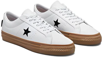 Lookbook 匡威 One Star Pro Low '白色暗棕膠' A03216C
