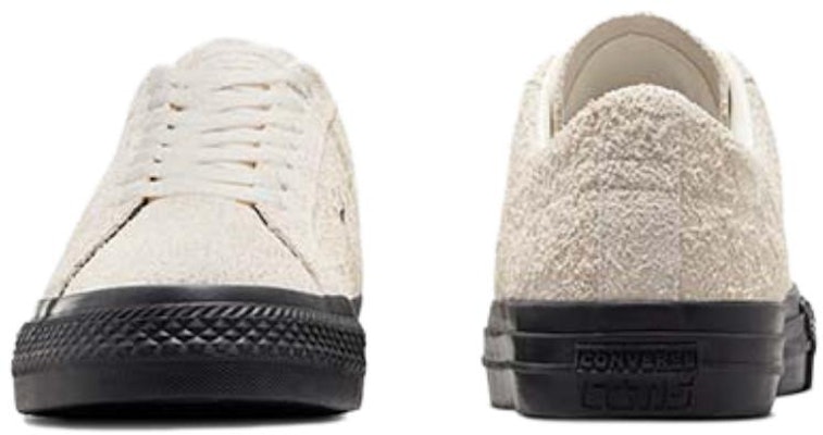 Converse One Star Pro Vintage Suede Rendah 'Egret Black' A04609C Shop Converse One Star Pro Vintage Suede Rendah 'Egret Black' A04609C