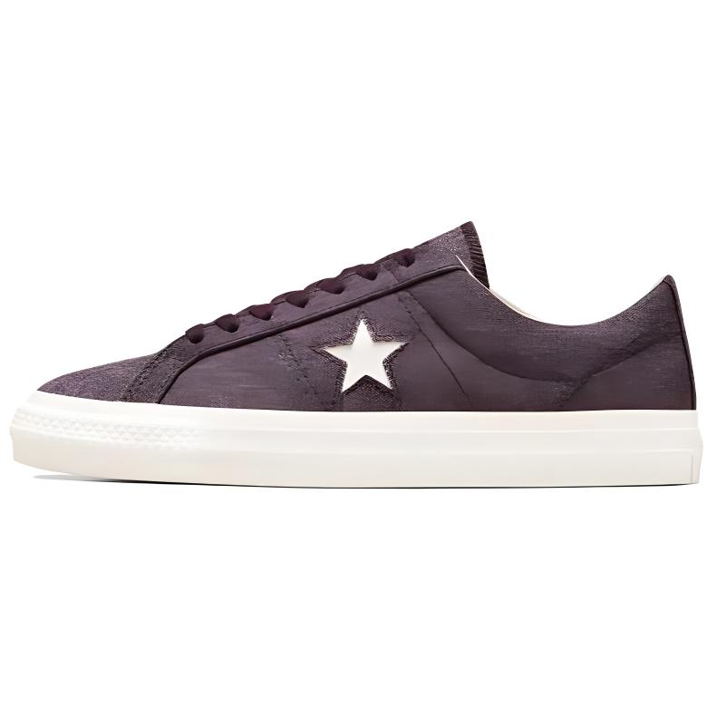 Converse One Star Pro Washed Canvas Low Sneakers Purple White Anti-Slip Durable A07321C