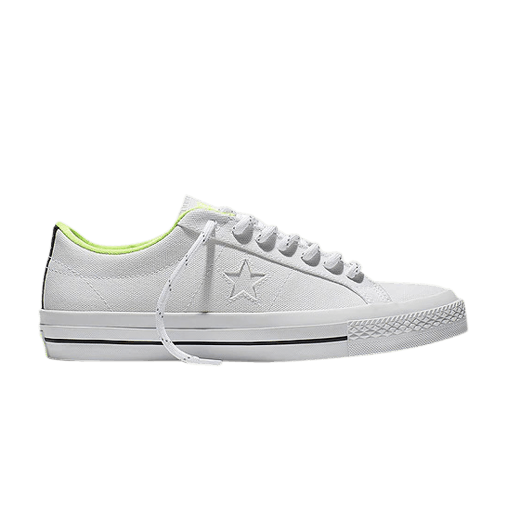 Converse One Star Shield Canvas Low 'White Volt' 153704C