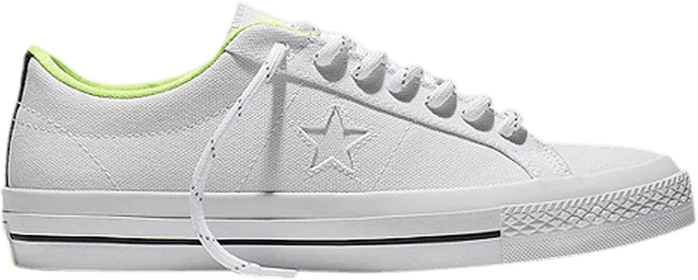 匡威One Star Shield Canvas 低帮帆布鞋‘白荧光绿’ 153704C Buy 匡威One Star Shield Canvas 低帮帆布鞋‘白荧光绿’ 153704C