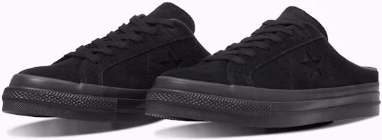 Order Converse One Star 麂皮穆勒鞋 黑色單色款 33702981