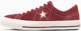 Buy Converse One Star 麂皮運動鞋 酒紅色 33702560