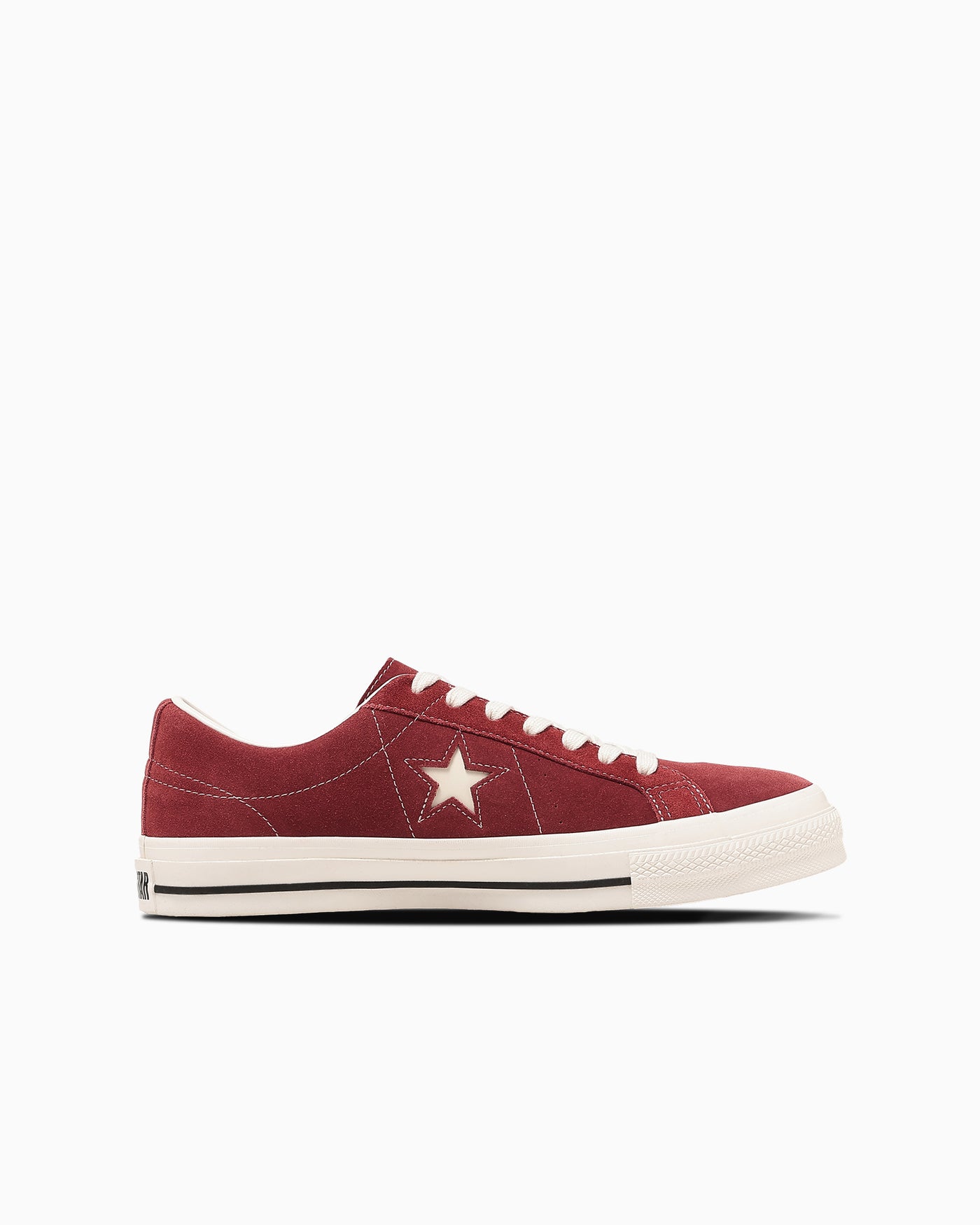 Lookbook Converse One Star 麂皮運動鞋 酒紅色 33702560