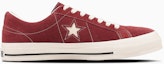 Lookbook Converse One Star 麂皮運動鞋 酒紅色 33702560