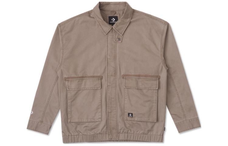 Converse Outdoor Utility Logo Multi-Pocket Workwear Jacket Light Brown Unisex 10026903-A03