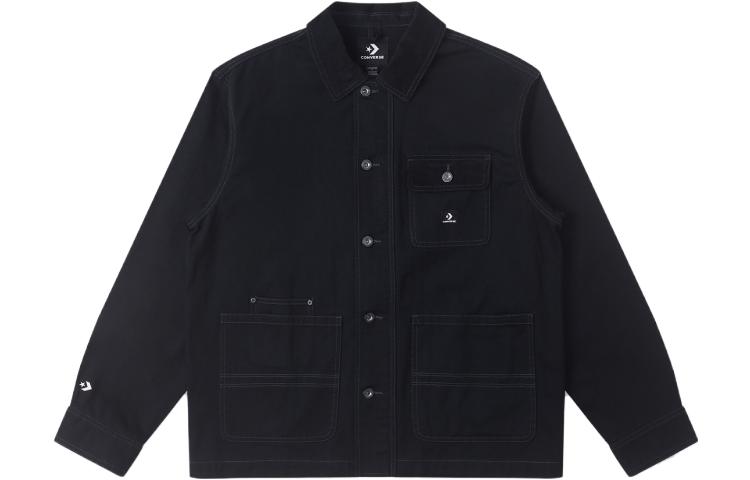 Converse Outdoor Workwear Jacket with Multi-Pocket Design Unisex - Black 10026550-A01