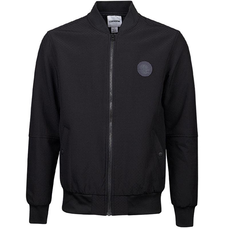Converse Outerwear Fashion Zip Jacket Black 10003768-A02