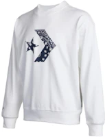 Converse Paisley Logo Knit Pullover Sweatshirt White 10023164-A01 Converse Paisley Logo Knit Pullover Sweatshirt White 10023164-A01