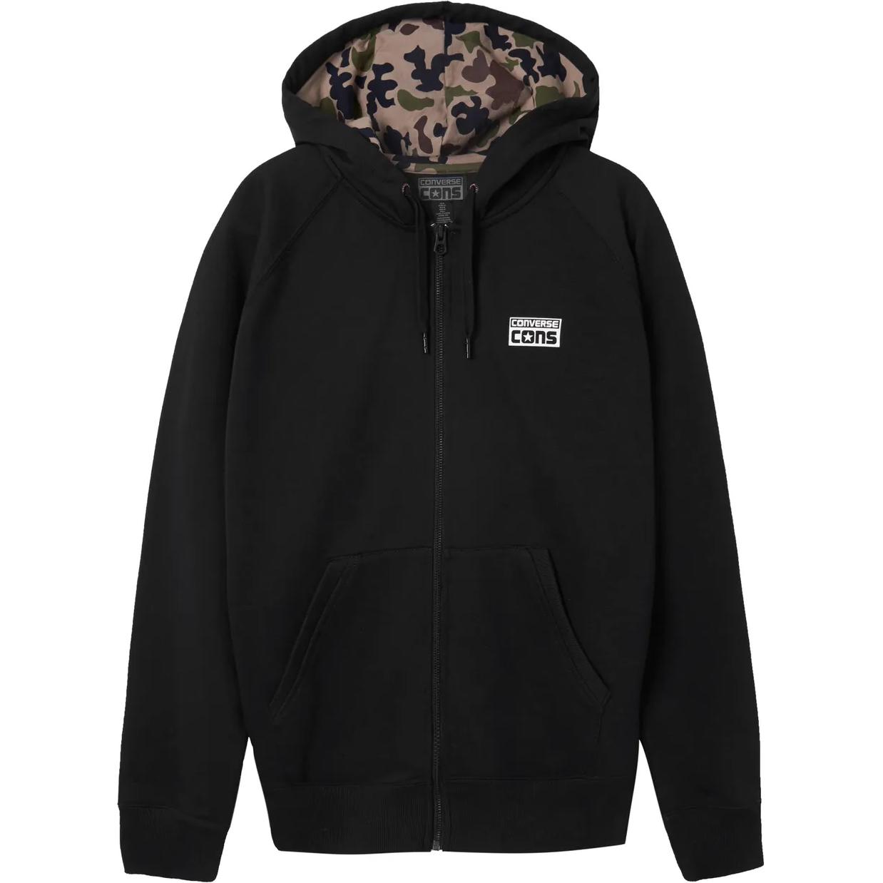 Converse Peel Comfortable Unisex Black Hoodie Jacket 13822C-A01