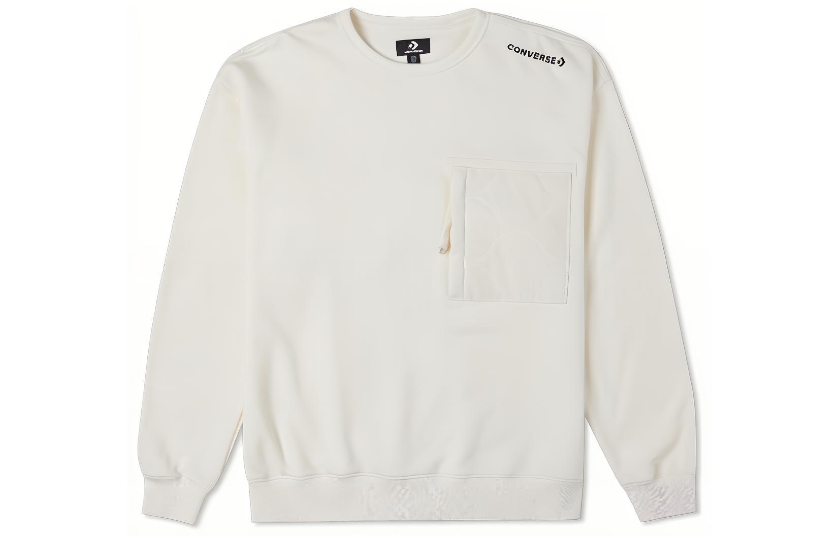Converse Plain Logo Crewneck Pullover Sweatshirt White () 10025052-A01