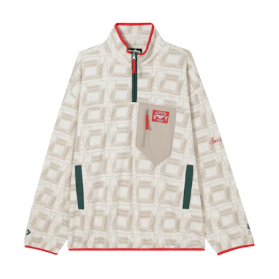 Converse Popover Half-Zip Stand Collar Long Sleeve Sweatshirt White () 10026260-A01