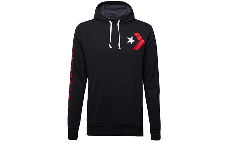 Converse Printed Pullover Hoodie - Black 10007744-A01
