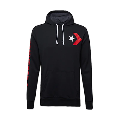 Converse Printed Pullover Hoodie - Black 10007744-A01
