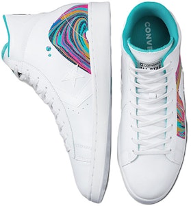 Converse Pro Leather '90s 琉璃石風舞 經典復古板鞋 全性別款 白藍 Shop Converse Pro Leather '90s 琉璃石風舞 經典復古板鞋 全性別款 白藍