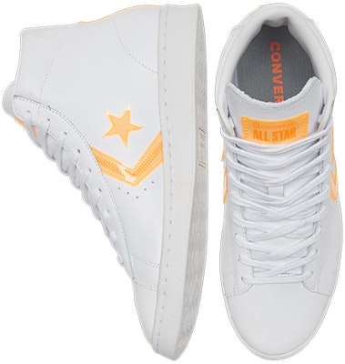 匡威 Pro Leather 高帮‘Hi-Vis 系列-白色闪光橙’ 169500C Shop 匡威 Pro Leather 高帮‘Hi-Vis 系列-白色闪光橙’ 169500C