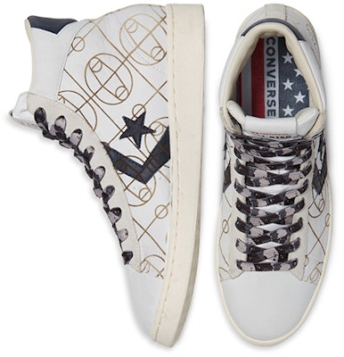 匡威 Pro Leather 高帮鞋/金色 '白色' 169116C Purchase 匡威 Pro Leather 高帮鞋/金色 '白色' 169116C