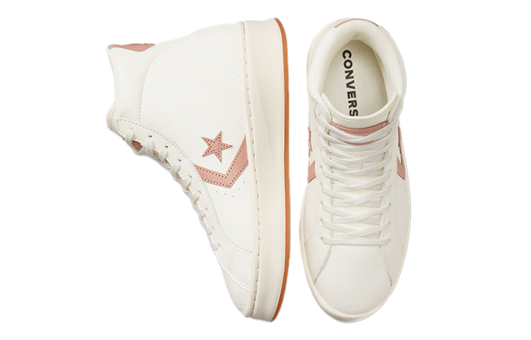 Shop 컨버스 프로 가죽 리프트 플랫폼 하이 '에그렛 바체타 베이지' 172653C