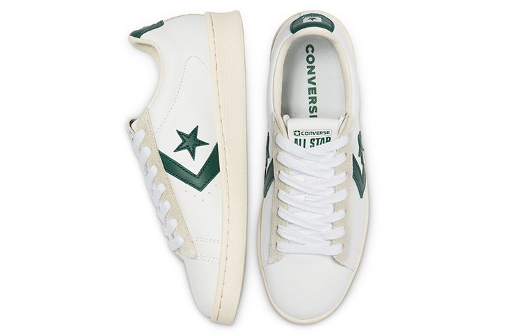 Shop Converse Pro Leather Low Top ''Bianco Verde'' 169708C