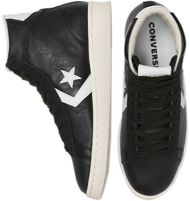 Converse Pro Leather Mid Canvas Shoes Black/White 169261C Shop Converse Pro Leather Mid Canvas Shoes Black/White 169261C