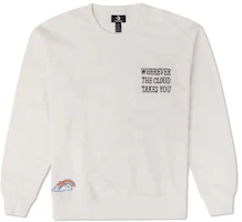 Converse Rainbow Logo Embroidered Crewneck Sweatshirt White () 10025828-A01 Converse Rainbow Logo Embroidered Crewneck Sweatshirt White () 10025828-A01