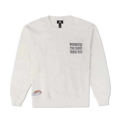 Converse Rainbow Logo Embroidered Crewneck Sweatshirt White () 10025828-A01