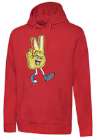 Converse Red Hoodie with Finger Letter Print Design 10019083-A02 Converse Red Hoodie with Finger Letter Print Design 10019083-A02