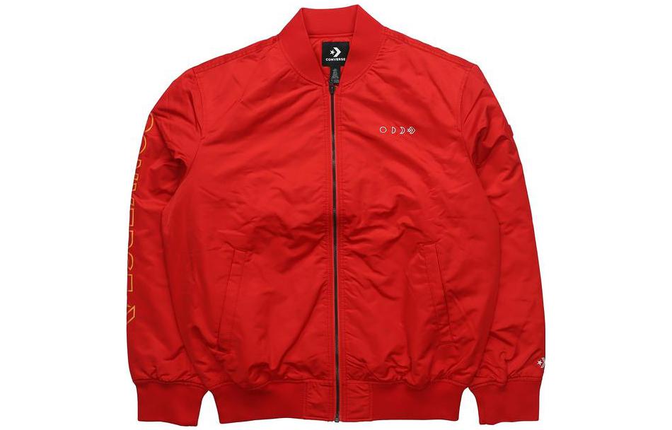 Converse Red Logo Zip-Up Jacket Unisex Long Sleeve 10007503-A01