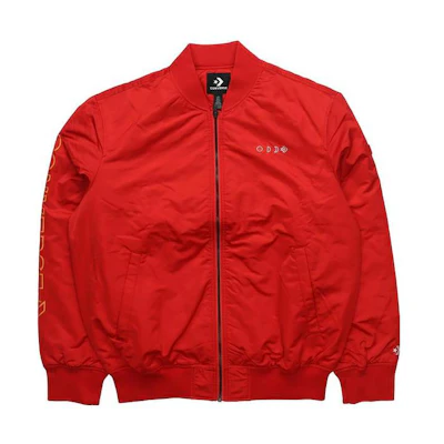 Converse Red Logo Zip-Up Jacket Unisex Long Sleeve 10007503-A01