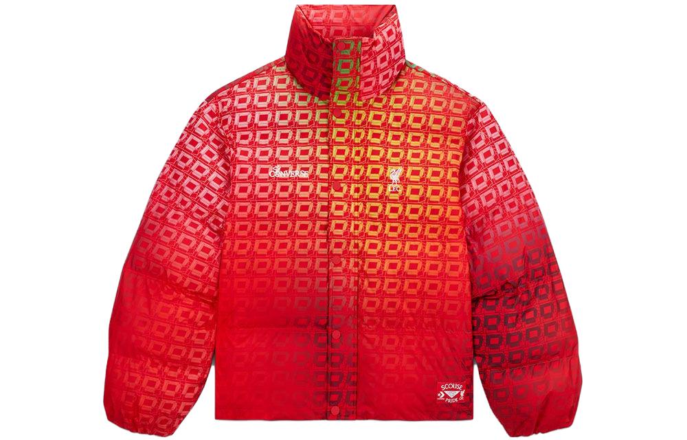 Converse Red Loose-Fit Geometric Letter Print Jacket 10026256-A01