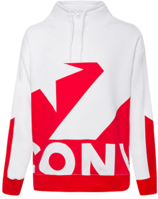 Converse 紅色拉鍊立領拼接圖案套頭運動衫 10019472-A02 Order Converse 紅色拉鍊立領拼接圖案套頭運動衫 10019472-A02