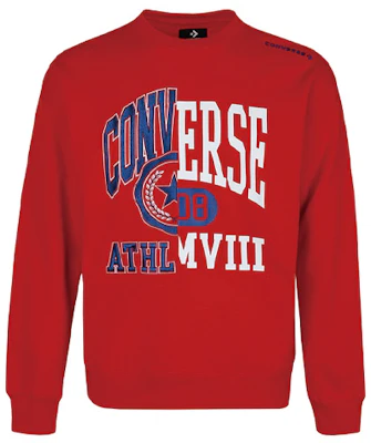 Converse 紅色復古字母Logo印花套頭衫 10018354-A02 Buy Converse 紅色復古字母Logo印花套頭衫 10018354-A02