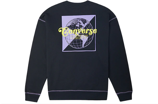 Converse Renew Crewneck Sweatshirt Black 10021574-A01 Buy Converse Renew Crewneck Sweatshirt Black 10021574-A01