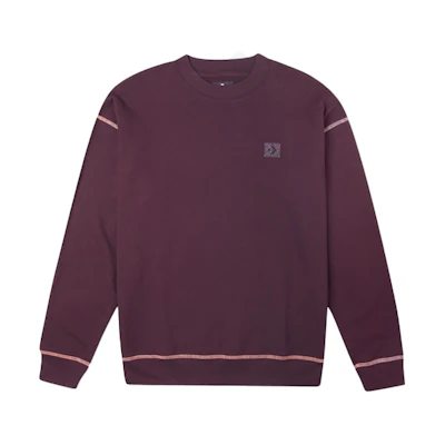 Converse Renew Crewneck Sweatshirt Red Currant Color 10021574-A03