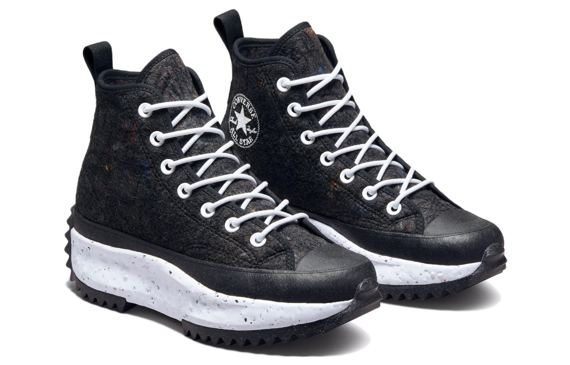 Lookbook Converse Renew Run Star Hike Platform Redux Scrap ''Schwarz Weiß'' A02046C