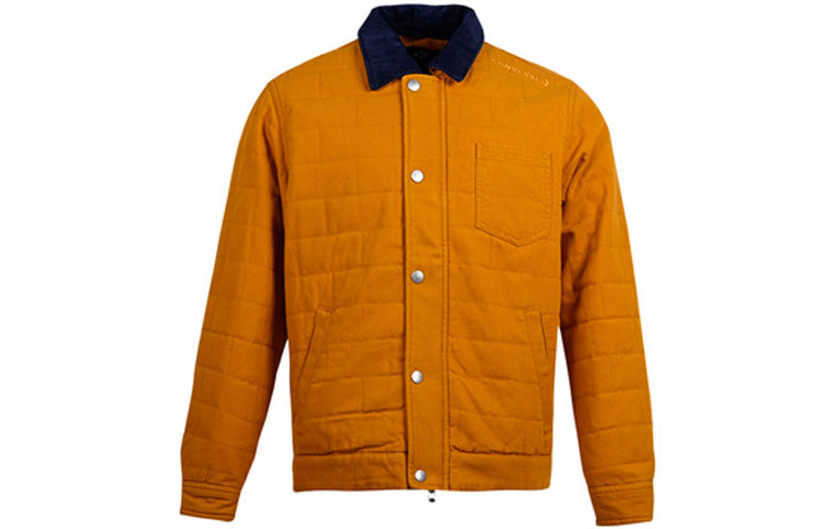 Converse Retro Casual Jacket with Multi-Pocket Design - Yellow 10019460-A04