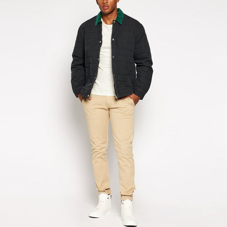 Shop Converse Retro Kasual Jaket Kerja Multi-Poket Hitam 10019460-A02