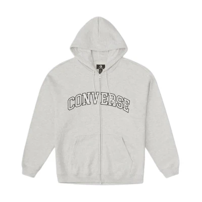 Converse Retro Comfort Hoodie Jacket - Grey Casual Outerwear 10027083-A04