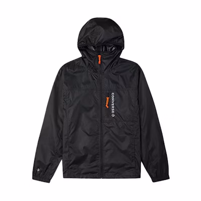 Converse Retro Fabric Casual Hoodie Jacket Unisex Black 10023165-A03