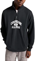 Converse Retro Half-Zip Soft Pullover Sweatshirt Black 10026710-A01 Converse Retro Half-Zip Soft Pullover Sweatshirt Black 10026710-A01