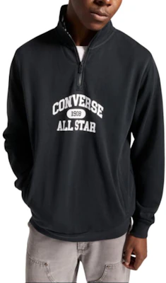 Converse 復古半拉鍊柔軟套頭衫 黑色 10026710-A01 Buy Converse 復古半拉鍊柔軟套頭衫 黑色 10026710-A01