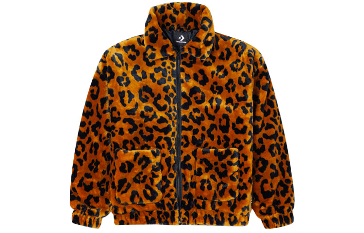 Converse Retro Leopard Print Loose Jacket Brown (Unisex) 10022557-A01