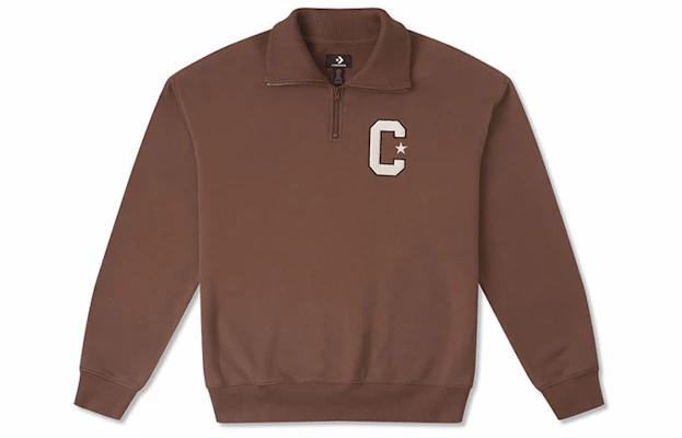 Converse 復古字母印花棕色長袖Polo衛衣 男女適穿 10026553-A02 Buy Converse 復古字母印花棕色長袖Polo衛衣 男女適穿 10026553-A02