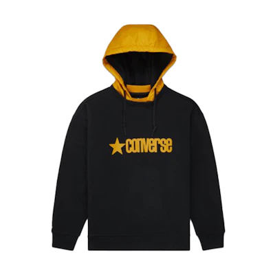 Converse Retro Logo Colorblock Hoodie Black 10019968-A01