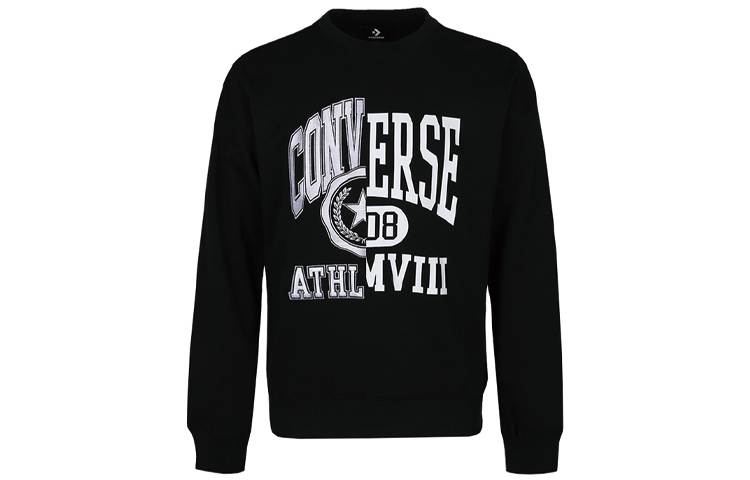 Converse Retro Logo Pullover Sweatshirt Black 10018354-A03
