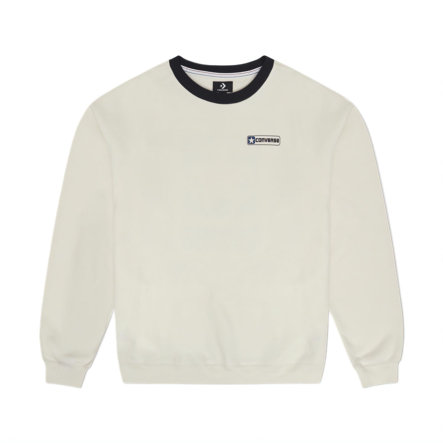 Converse Retro Patchwork Comfort Soft Long-Sleeve Sweatshirt White () 10028407-A02