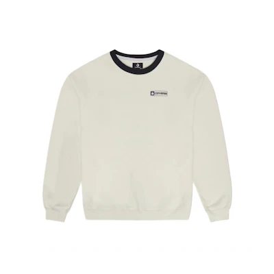 Converse Retro Patchwork Comfort Soft Long-Sleeve Sweatshirt White () 10028407-A02