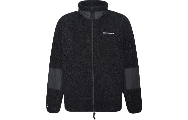 Converse Retro Patchwork Wool Warm Jacket Black 10018039-A01