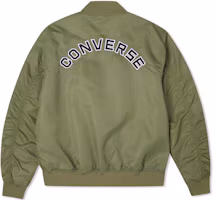 Lookbook Converse Retro Pilot Bomber Jacket Spring Unisex Green Arrow Logo Loose Fit 10024169-A02